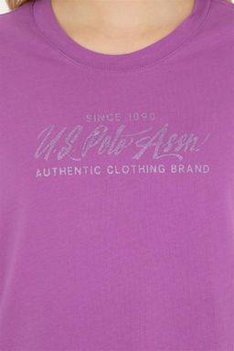 Женская фиолетовая футболка - U.s. polo assn фото 7