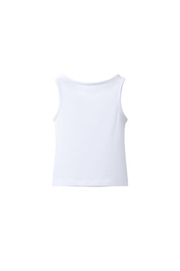 TOP LISO CON MODAL / Blanco - Zara фото 3
