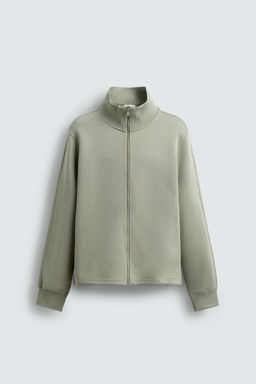 SUDADERA INTERLOCK CREMALLERA / Menta - Zara фото 6