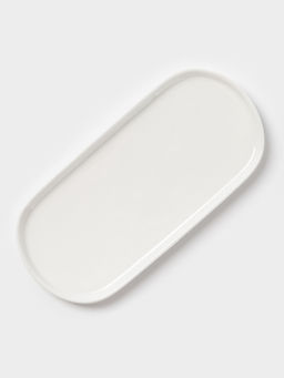 Блюдо сервировочные Magistro White Snow, 21×10×1 см, фарфор, белое