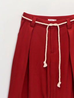 Широкие брюки из вискозы с поясом ZR2605022108-21 / Zarina