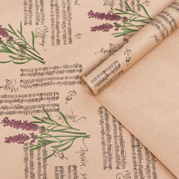 Бумага упаковочная крафт Лаванда блюз, 0.72?10 м, 70 г/м? /м?