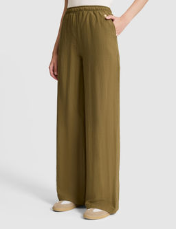 Haki Loose Fit Kanvas Pantolon