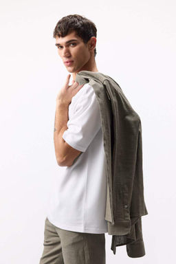 New Regular Fit Bisiklet Yaka Basic Duz K?sa Kollu Tisort - Defacto фото 2