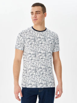 Футболка мужская короткий рукав GREG G145-KD1-SA-UT2024 (синий принт)  фото 13