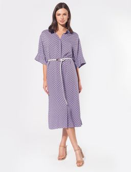 VILATTE / Платье-рубашка из премиальной вискозы с ремешком