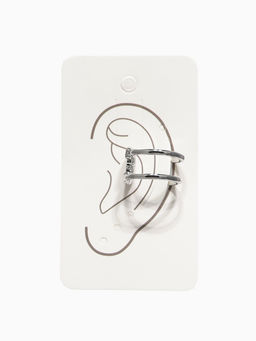 Серьги каффы «Булавка», цвет серебро