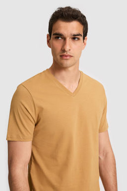 Erkek Regular Fit V Yaka Coconut Basic Ti__rt