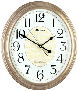 Настенные часы Mirron овальные золотые P3121AZB