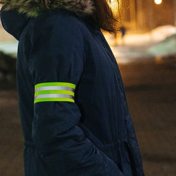 Повязка нарукавная светоотражающая, эластичная, на липучке, 35×4.8 см