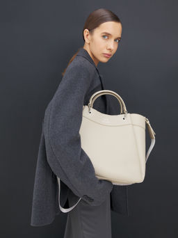 Женский тоут ARMANI EXCHANGE WAVE Артикул 4081512, серо-бежевый  фото 2