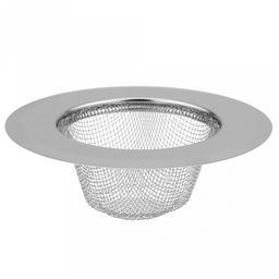 Пробка-сетка для раковины из нержавеющей стали "Сетка №2" д11,5см, h4см, на картоне (внутренний д6,8см) (Китай)