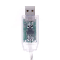Электрогирлянда светодиодная Роса, 20м, пульт, USB, цветная
