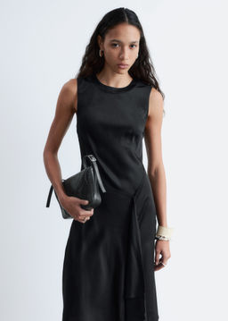 Vestido midi asim?trico de sat?n - H&m фото 5
