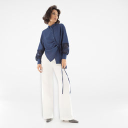 Рубашка с ассиметричной драпировкой и кружевом Дивная смелость (new) - Charutti фото 4