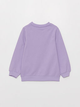 Bisiklet Yaka Bask?l? Uzun Kollu K?z ?ocuk Sweatshirt - Waikiki фото 3