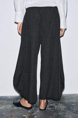 VOLUME FLOWY TROUSERS WITH WOOL ZW COLLECTION - Zara фото 3