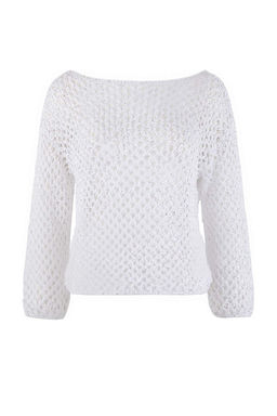 Alt?n Payetli Iplik Ajurlu Kay?k Yaka Triko Kazak TWOSS26KZ00005 - Trendyolmilla фото 4