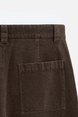 TEXTURED STRAIGHT-LEG TROUSERS - Zara фото 9