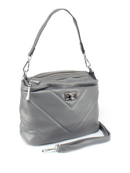 Сумка женская искусственная кожа FR-5059-L, 2отд, плечевой ремень, серый SALE 258398 - Adelia фото 6