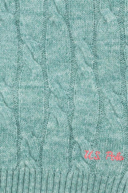 Мятный меланжевый свитер для девочки - U.s. polo assn фото 3