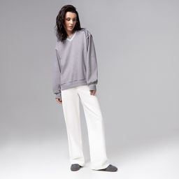 Свитшот со швами наружу, Успех в руках (серый) - Charutti фото 4