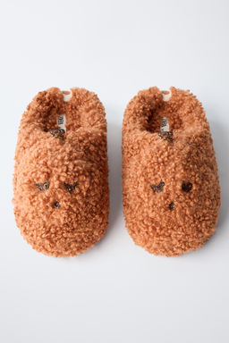 FAUX SHEARLING PUMPKIN SLIPPERS - Zara фото 4