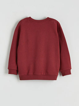 Bask?l? Erkek ?ocuk Sweatshirt
