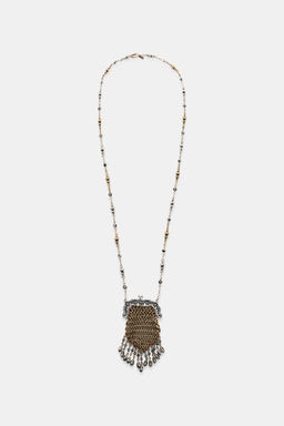 CONTRAST NECKLACE WITH JEWELLED BAG - Zara фото 3