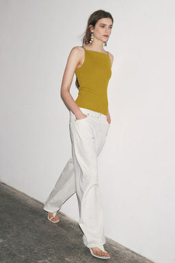 RIB TOP WITH POLYAMIDE STRAPS - Zara фото 9