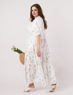 Платье ANDINA CITY 806-2 белое в круги фото 4