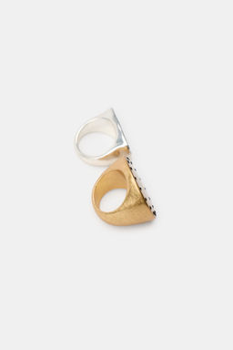 PACK 2 ANILLOS COMBINADOS FORMAS GEOM?TRICAS / Oro / Plata - Zara фото 4