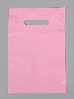 Цена за 50 шт. Пакет полиэтиленовый с вырубной ручкой, розовый 20×30 см, 60 мкм