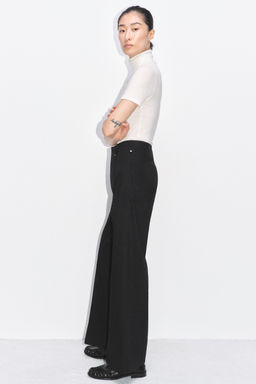 JEANS ZW COLLECTION TAILORED WIDE LEG TIRO ALTO / Negro - Zara фото 4