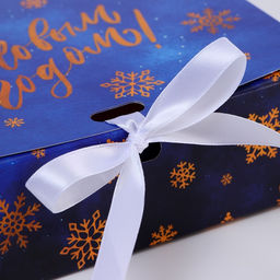 Цена за 3 шт. Коробка подарочная новогодняя складная, упаковка «С Новым годом», 16×12×5 см