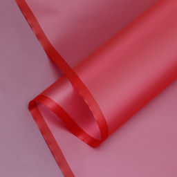 Пленка для цветов и букетов, красная полоса, матовый, 58 см×10 м