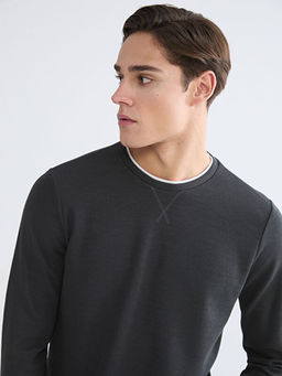 Bisiklet Yaka Erkek Sweatshirt