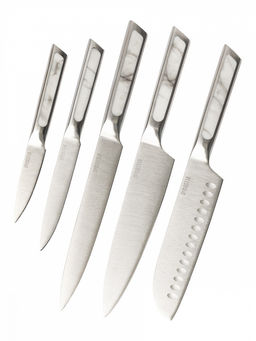 Поварской шеф-нож серый нержавеющая сталь; ручка: ABS пластик - Denastia фото 5