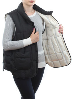 24-616 BLACK Жилет утепленный женский (пух) - Fashion фото 7