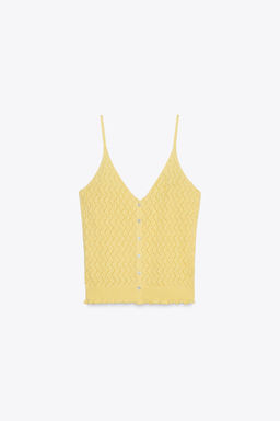 POINTELLE KNIT TOP WITH FRILLS - Zara фото 14