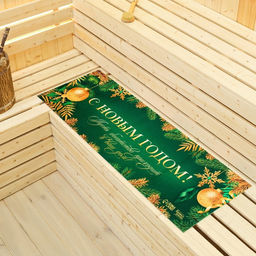 Коврик-лежак с принтом Пусть богатство приходит в ваш дом, 50х155 см