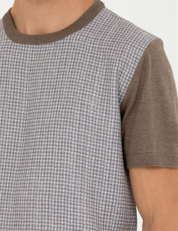 Vizon Melanj Slim Fit Bisiklet Yaka Triko Ti__rt - Pierre cardin фото 7