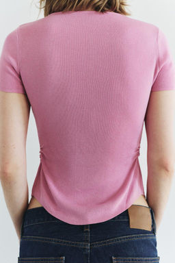 DRAPED KNIT TOP - Zara фото 4