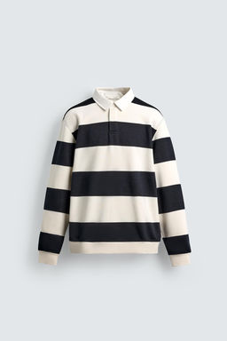 CONTRAST COLLAR POLO SWEATSHIRT - Zara фото 7