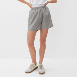 Шорты женские MINAKU: Basic line, серые, размер 44