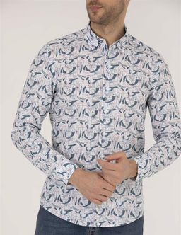 Pembe Slim Fit Uzun Kollu G_mlek - Pierre cardin фото 6