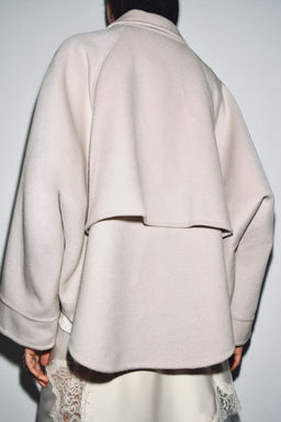 WOOL JACKET WITH ZIP ZW COLLECTION