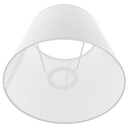 Светильник настольный Грета д20см, h26см, абажур текстильный д20см, h14,5см, цвет - белый, основание керамическое д15,5см, h15,5см, глянцевая глазурь, цвет - сине-серый (Китай) - Домашняя мода фото 4