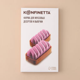 Форма для муссовых десертов и выпечки KONFINETTA Корде, 30?17,5?2 см, 9 ячеек (9?4,5 см), цвет белый  фото 7