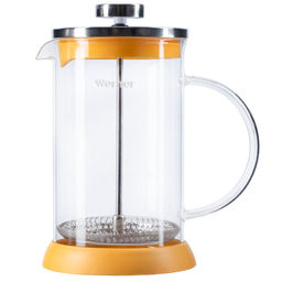 51461 WERNER Френч-пресс ALLEGRO 600 мл. Материал: жаропрочное боросиликатное стекло, нержавеющая сталь, пластик, термопластичная резина.  фото 3